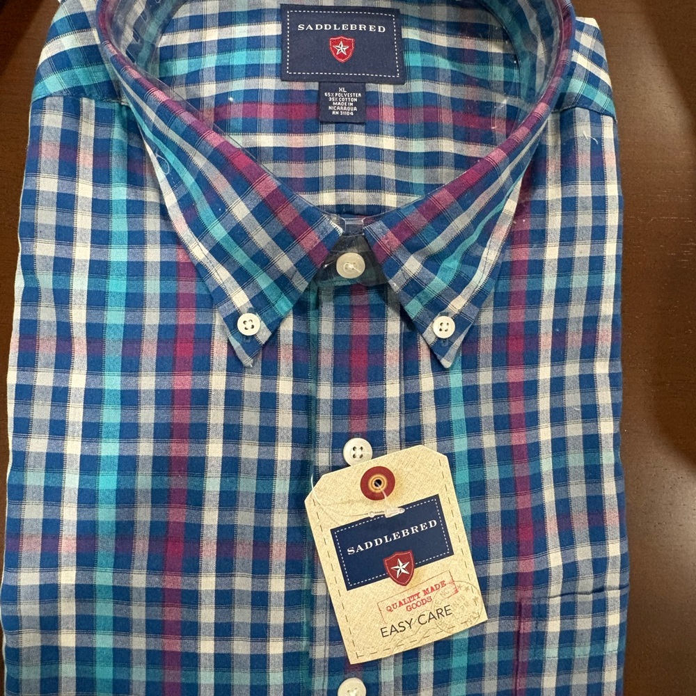 Saddlebred Multicolor Plaid Casual Shirt